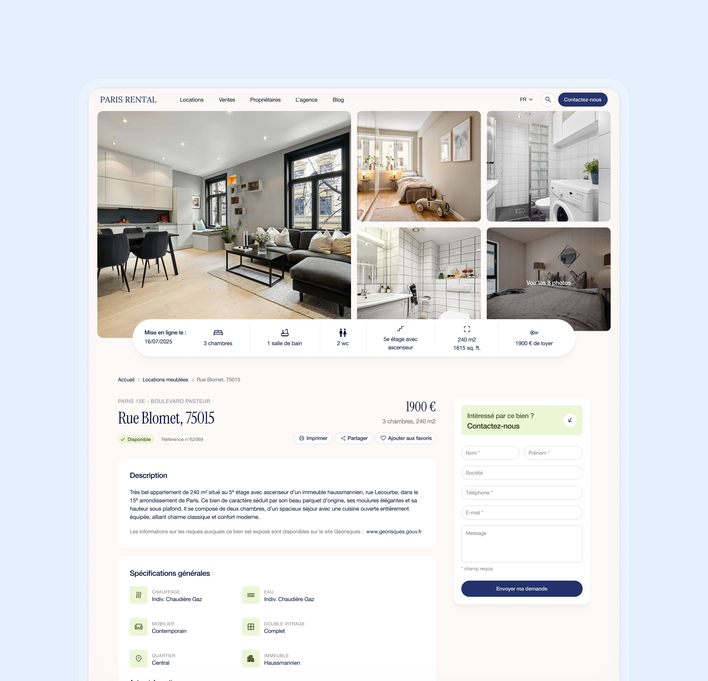 Exemple d'intégration web fidèle au design